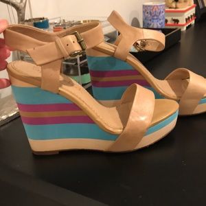 Splendid color block wedges, NEW, size 8